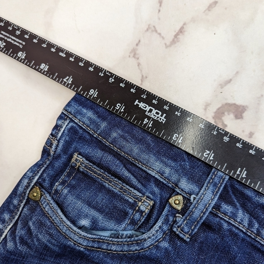 Kut From The Kloth Shorts Womens 6 Denim Mid Rise Jean Dark Wash Cuffed 2 Inch - Picture 11 of 14